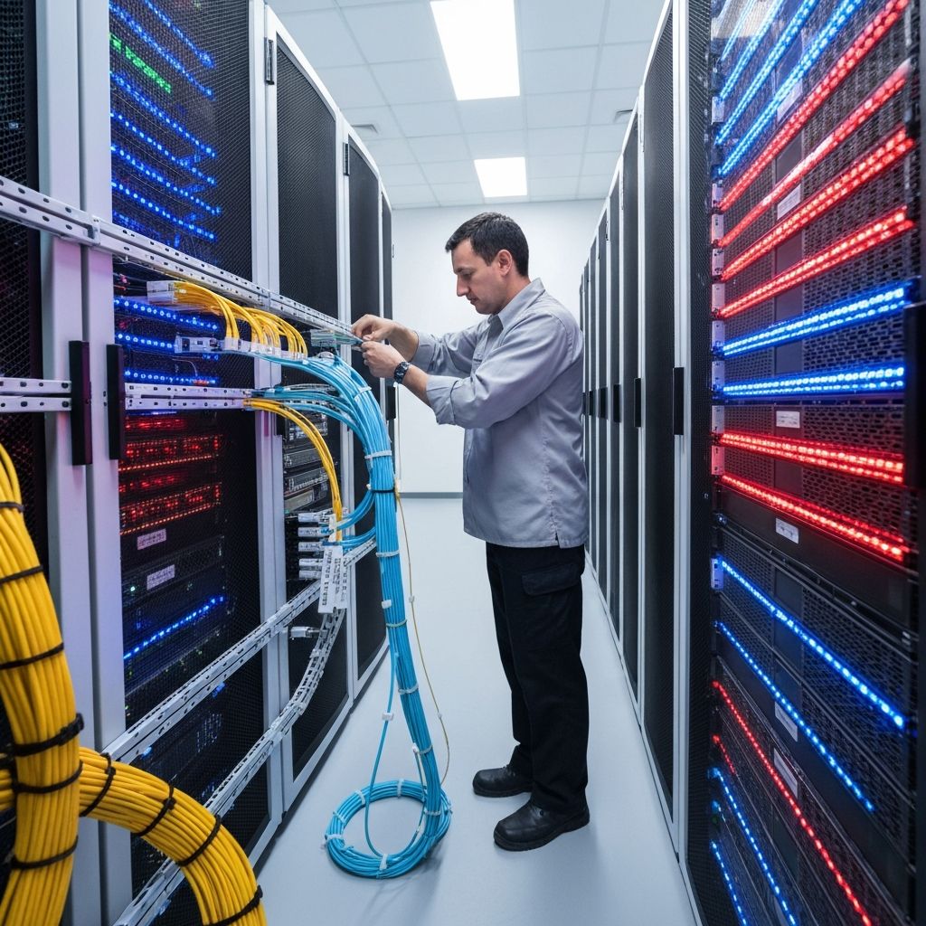 Data center with structured cabling